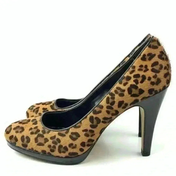 Franco Sarto heels size 6 Napoli calf hair patent - Picture 4 of 9